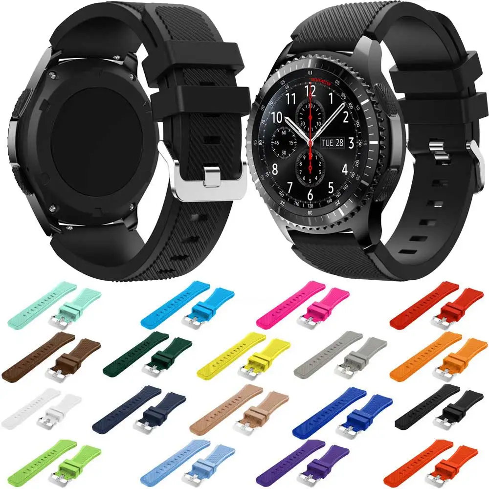 Ремешок силиконовый спортивный для Samsung Gear S3 S 3 Frontier/Classic 22 мм|Ремешки часов| |
