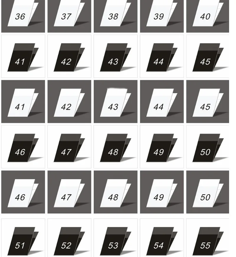 Description Picture 6 of item200pcs Size Labels for Garment Number 0-39 Size Black/White/ Polyester Woven Folded Labels Clothes Sewing Tags 35*12MM LB-036