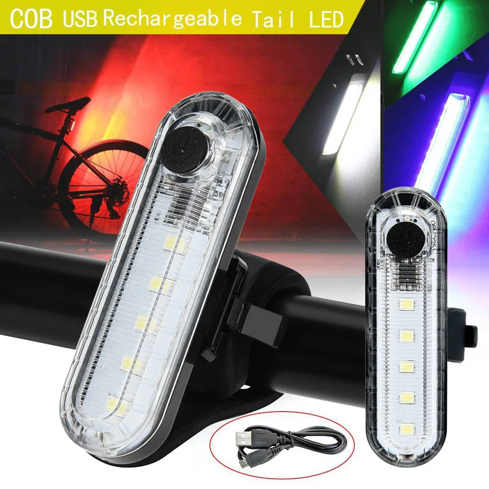 USB перезаряжаемая велосипедная 4 режима 5 светодиодный задний фонарь лампа велосипедная фара велосипедный светодиодный фонарь