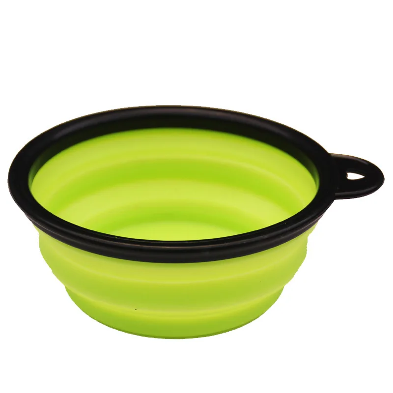 Black Box Foldable Silicone Pet Bowl Portable Dog Bowl Tableware Multi-color Selectable Dog Water Fountain Portable zhe die wan