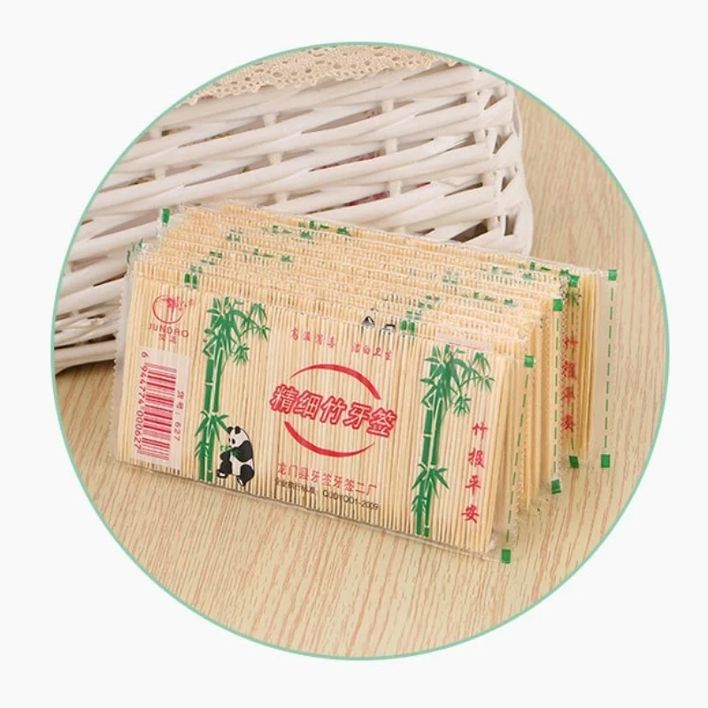 Toothpick Set 200 Pcs Bamboo Wooden For Oral Care