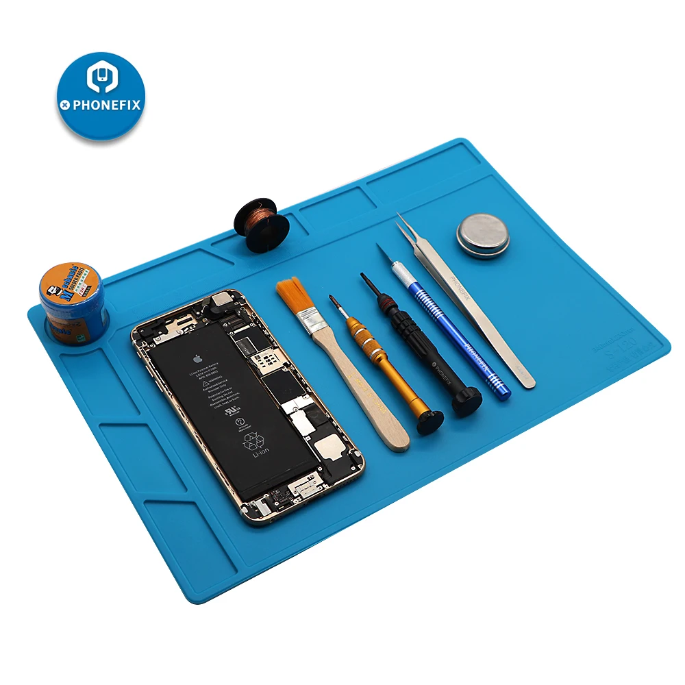 

PHONEFIX Heat Resistant Mat Anti-Static Heat Insulation Silicone Pad ESD Working Mat Platform for iPhone Samsung Welding Repair