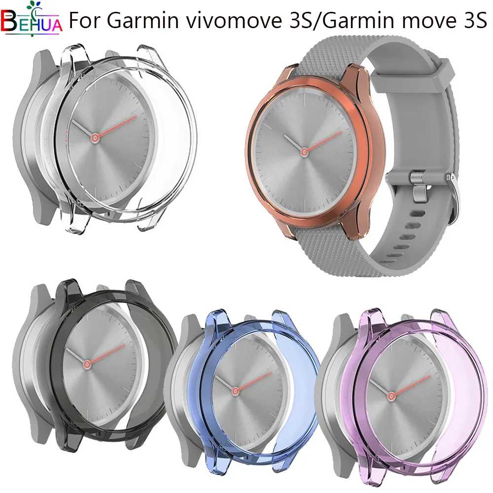 BEHUA ультратонкий ТПУ прозрачный защитный чехол для часов Garmin vativomove 3S/Garmin move 3S s |
