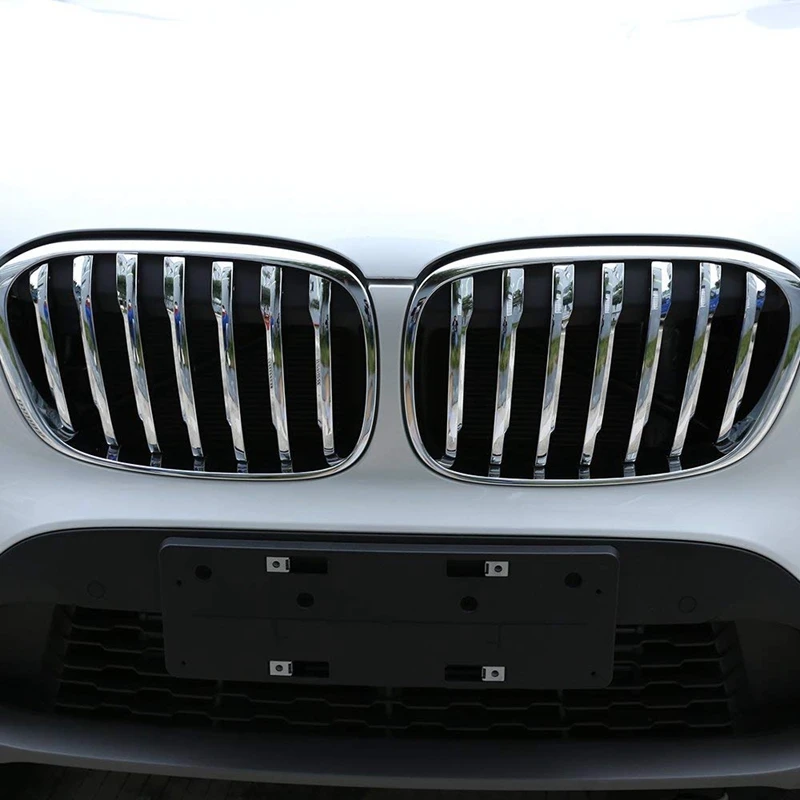 Новый Передняя решетка автомобиля сетки литья Накладка для BMW X1 F48 2016 2019|Гоночные