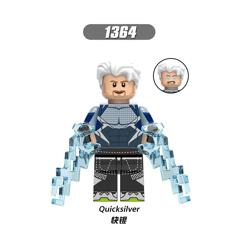1364 20pcs No Box 20 шт. Супер Герои Питер Паркер арбалон Quicksilver Kingpin Tony Stark фигурки строительные блоки кирпичи для детей подарок игрушки X0270 - Цвет: 1364 20pcs No Box