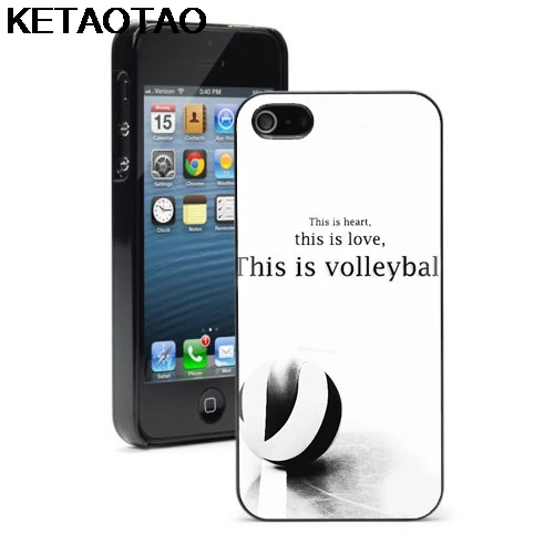 KETAOTAO Peace люблю волейбол девушки спортивный чехол для телефона s для iPhone 4 5S 6S 7 8 Plus X XS XR 11 Pro Чехол Мягкий ТПУ резиновый силиконовый - Цвет: Зеленый