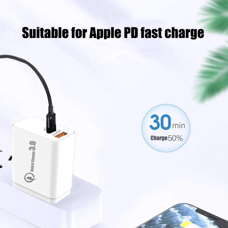 18 Вт QC 3,0 быстрое зарядное устройство EU/US вилка USB зарядное устройство адаптер для iPhone11 7 8 для samsung для huawei mate 30 Планшет настенный USB адаптер
