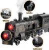 Simulation Electric Track Train Set Metal Alloy Train  Classical Model Toy High-Speed Rail Train  With Smokes/ Lights / Sound 2