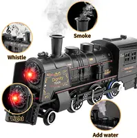 Simulation Electric Track Train Set Metal Alloy Train  Classical Model Toy High-Speed Rail Train  With Smokes/ Lights / Sound 2