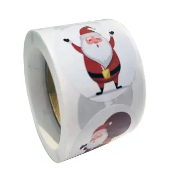 

1.5 inch 200Pcs/lot Christmas Santa Claus Stickers Design DIY Roll Envelopes Stocking Seal Sticker Gift Sticker Gift Label