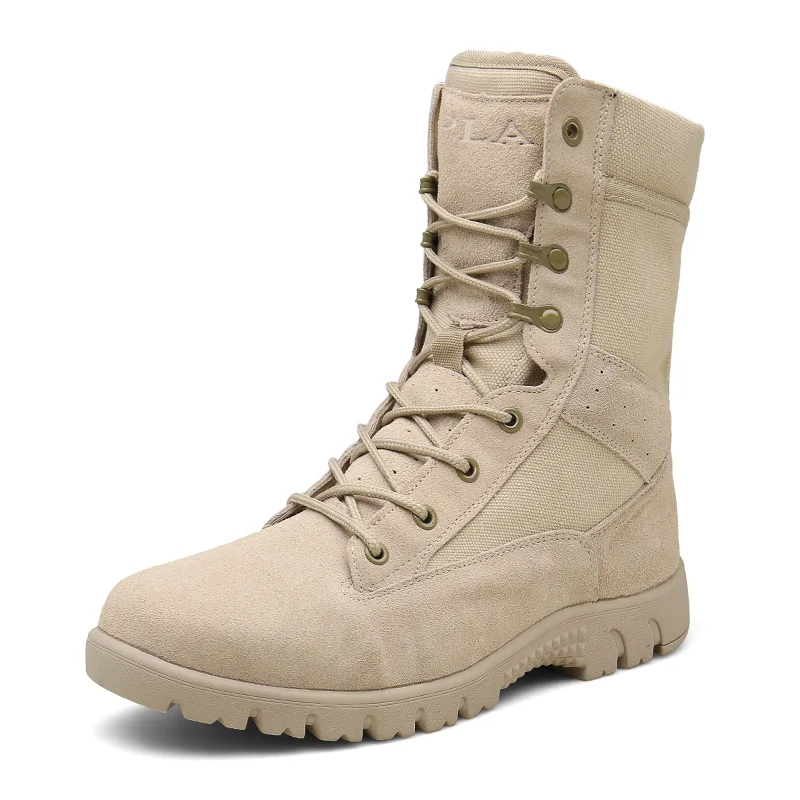 Autumn and winter new high-top men's shoes long boots men cross-border shoes men tactical boots desert boots hiking boots men