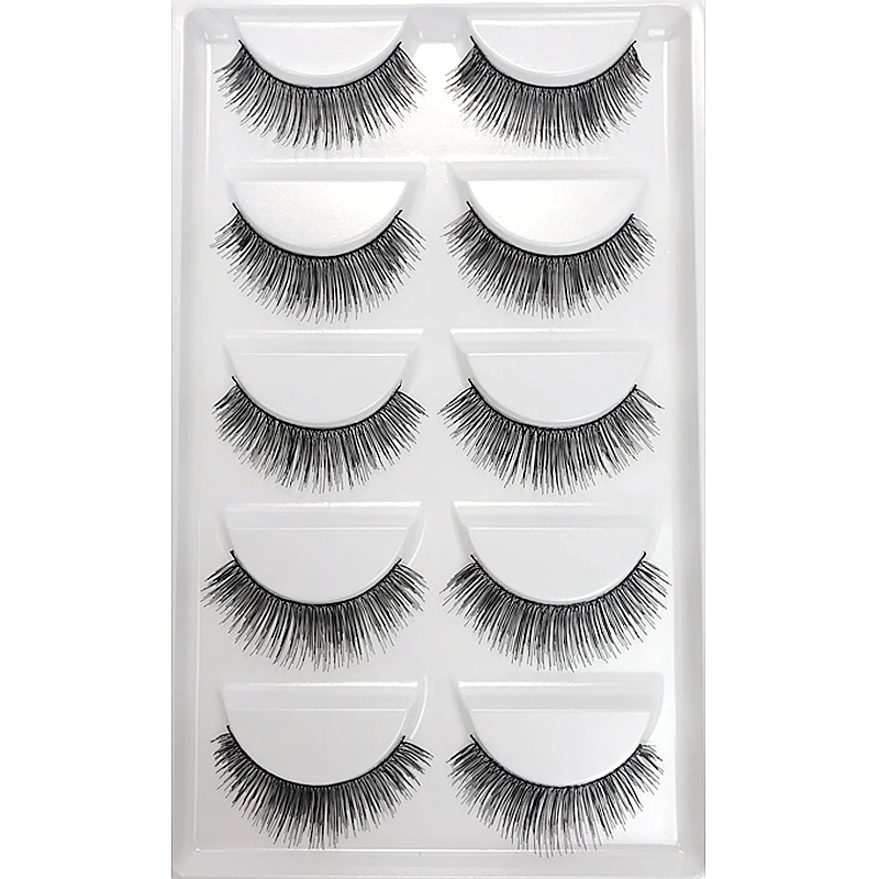 CLO05-20 CLOTHOBEAUTY 5 пар накладных ресниц, тонкие накладные ресницы для наращивания ручной работы, натуральные мягкие невидимые ресницы, длинный толстый многоразовый макияж - Цвет: CLO05-20