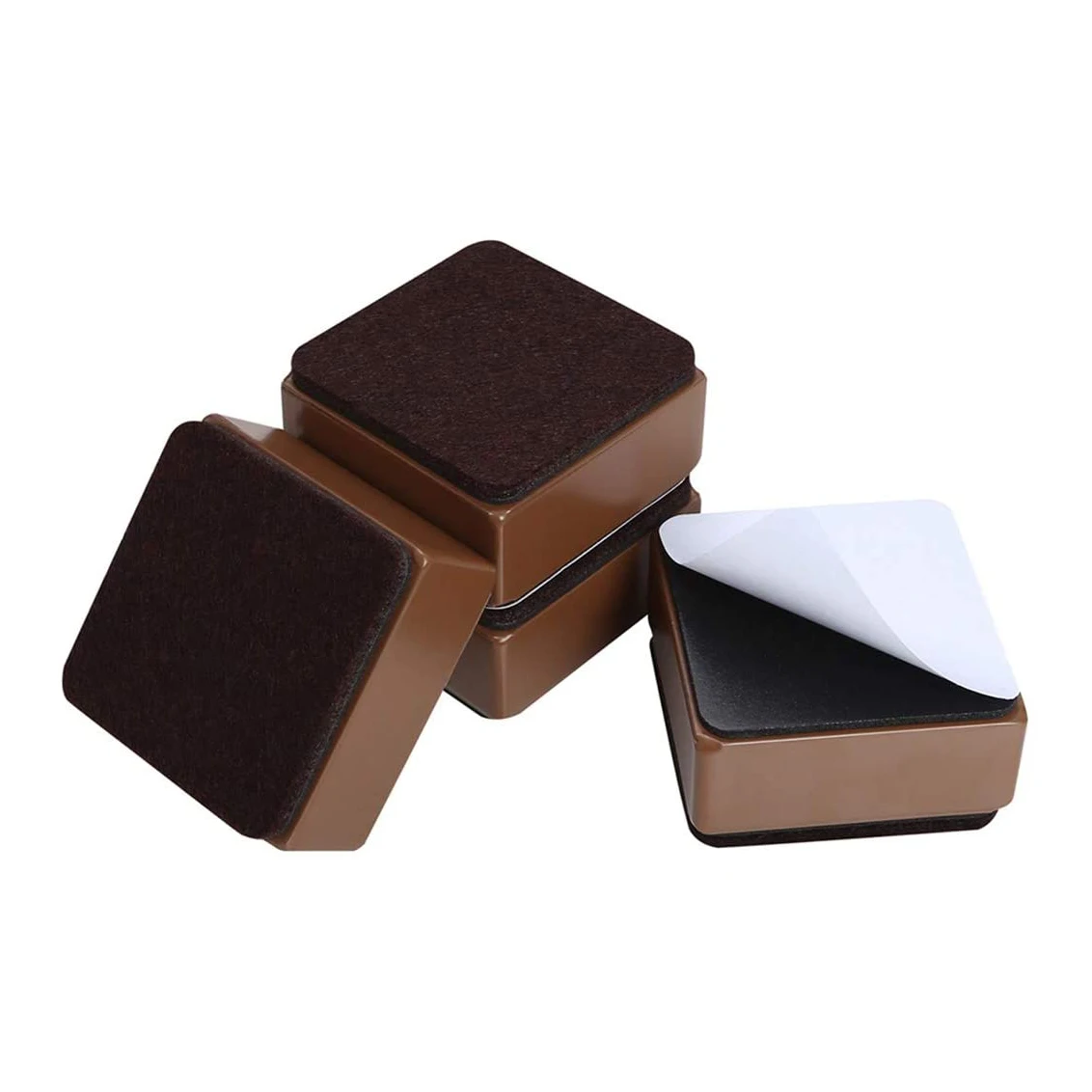 4Pcs Self-Adhesive Furniture Risers Solid Steel Bed Foot Leg 1.2" of Height Heavy-Duty Table Desk or Sofa Riser | Мебель