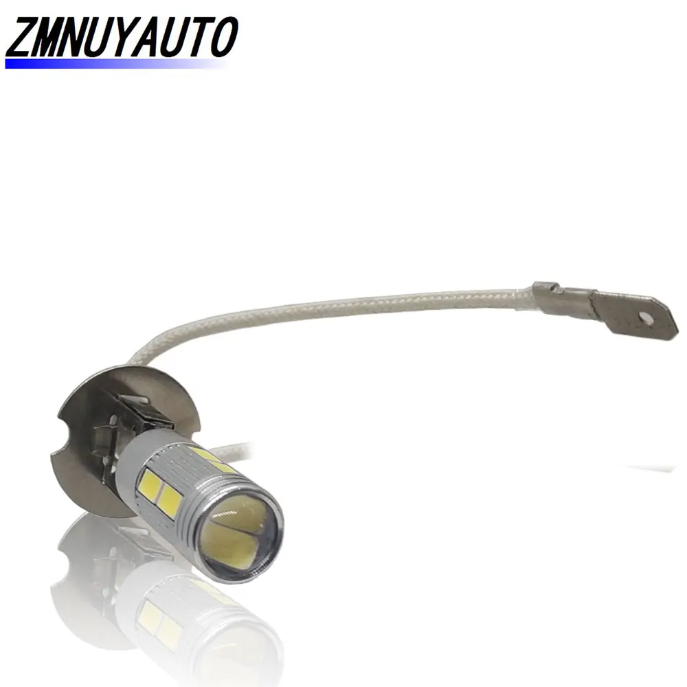 

1pcs H3 Led Bulb Car Fog Lights High Power Lamp 5630/5730 10 SMD Daytime Running Auto Leds bulbs Car Light 12V 6000K White
