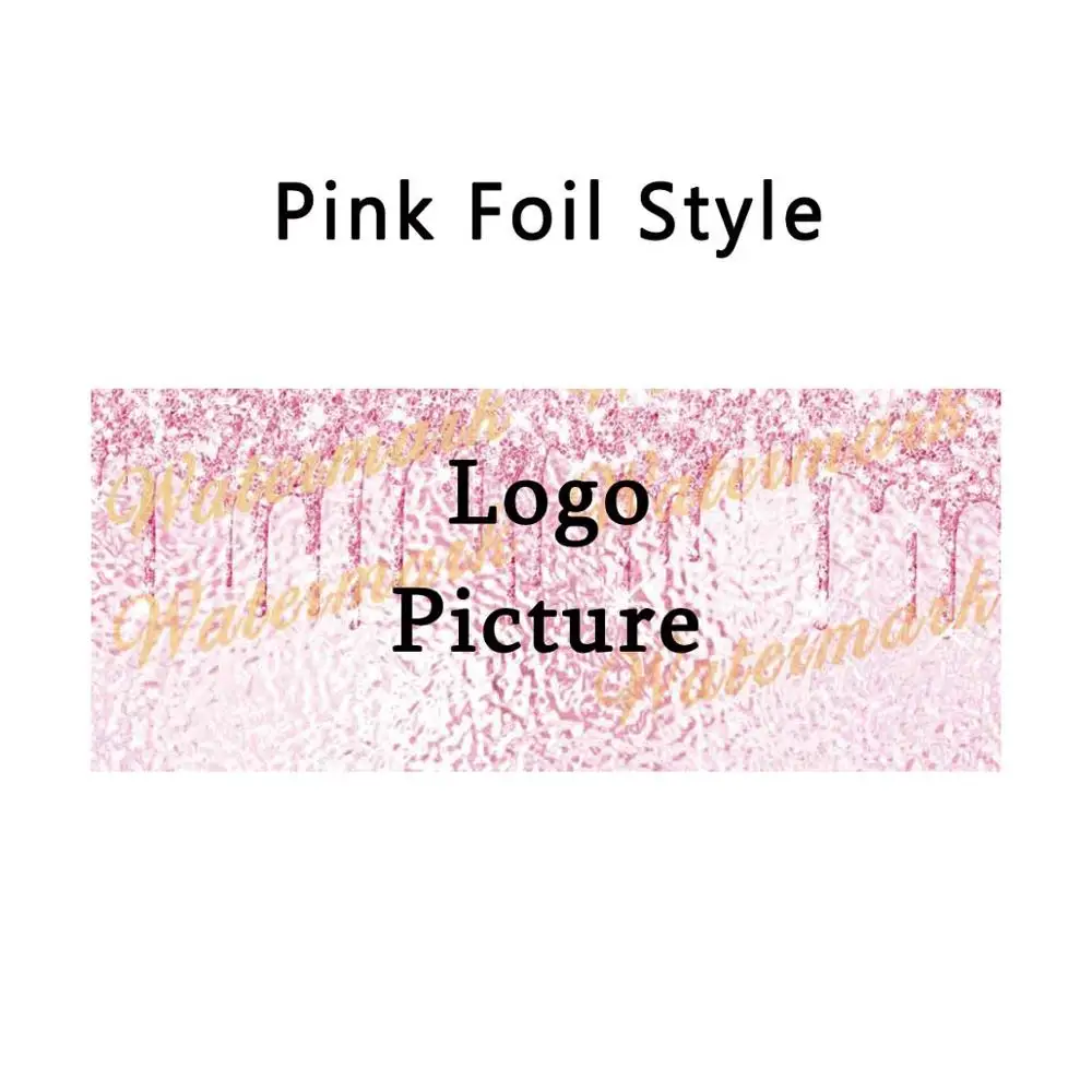 Pink Foil Пользовательская капельная блестящая бумага, карта для размещения внутри раздвижного ящика, добавить проекция логотипов или бизнес-имени(18 стилей фоновой бумаги - Цвет: Pink Foil