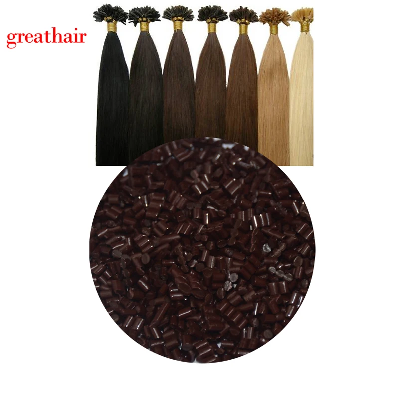 50 грамм кератина наращивание волос нетоксичный, высоко кристаллический полимер кератин зерна прозрачный белый черный коричневый