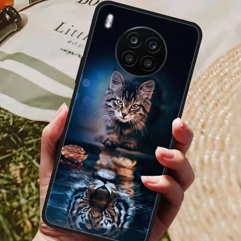 For Huawei Nova 8i Case Nova8i Cute Silicone Case Soft Slim Fundas For Huawei Nova 8i New Phone Cases nova8i 8 i Cover Bumper neck pouch for phone Cases & Covers