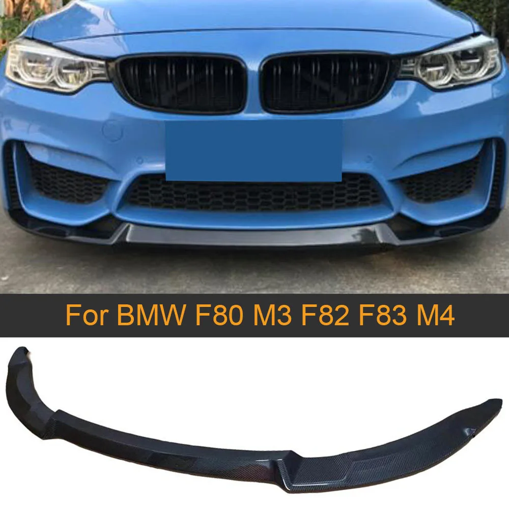 Передний бампер из углеродного волокна спойлер для BMW F80 M3 F82 F83 M4 2014 2019 седан купе