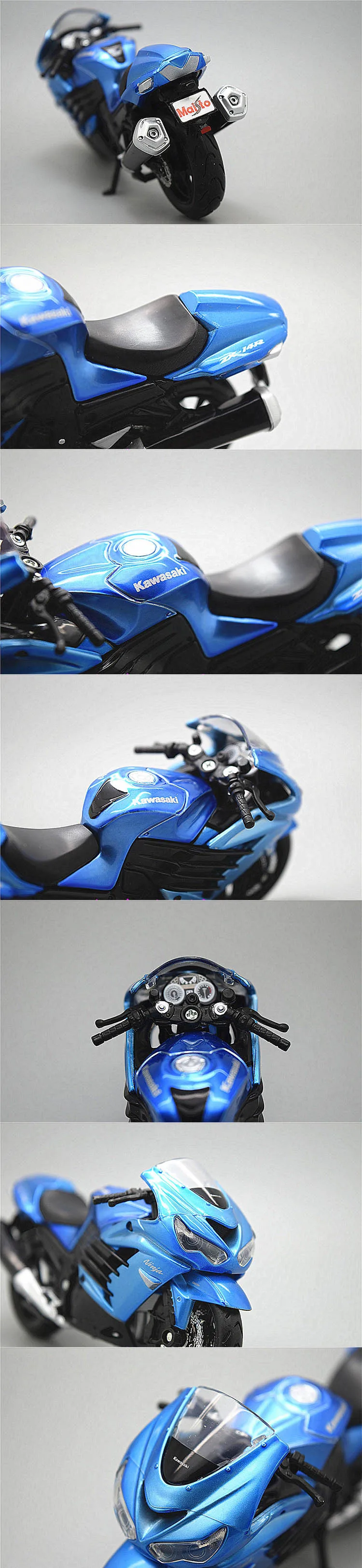 1:18 Kawasaki Moto Toy вся модель с базой Maisto литой автомобиль модель ниндзя ZX KLX Металлический Игрушечный Автомобиль H2R вулкан игрушки для детей
