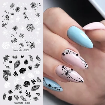 

1PC Harunouta Water Nail Sticker Colorful Flower Leaves Nail Art Transfer Stickers Slider Decals Tip For Manicuring