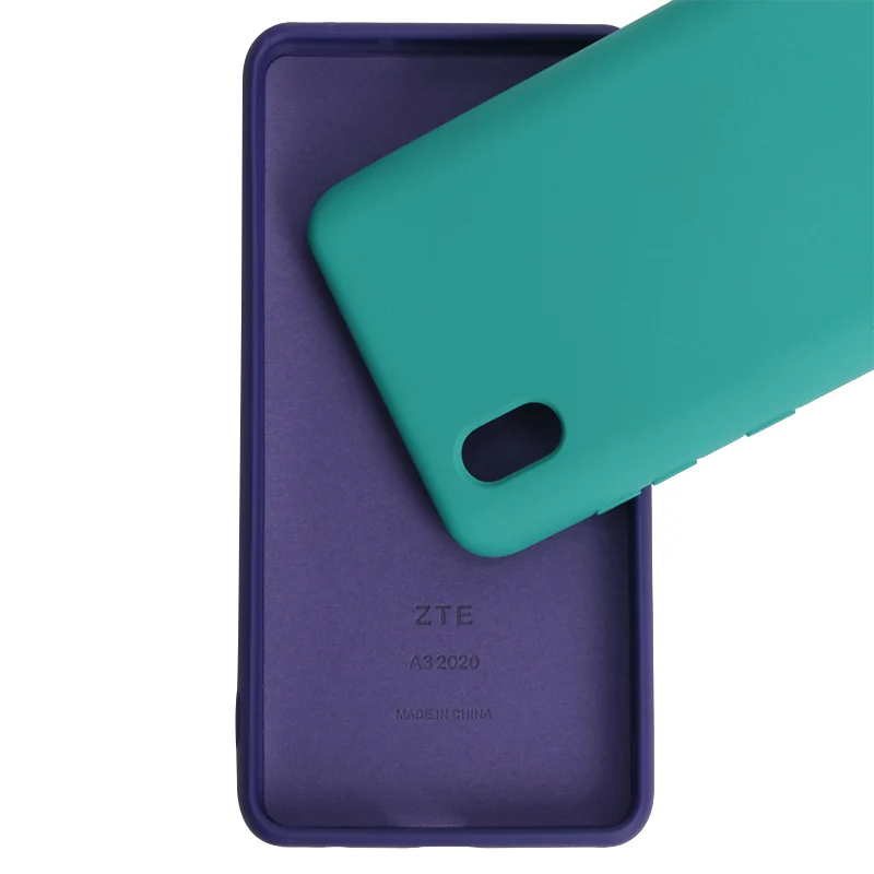 ZTE A3 2020 Case zte Blade a3 2020 Liquid Silicone case Silky Soft-Touch Protective Back Cover Anti-knock cell phone pouch with strap