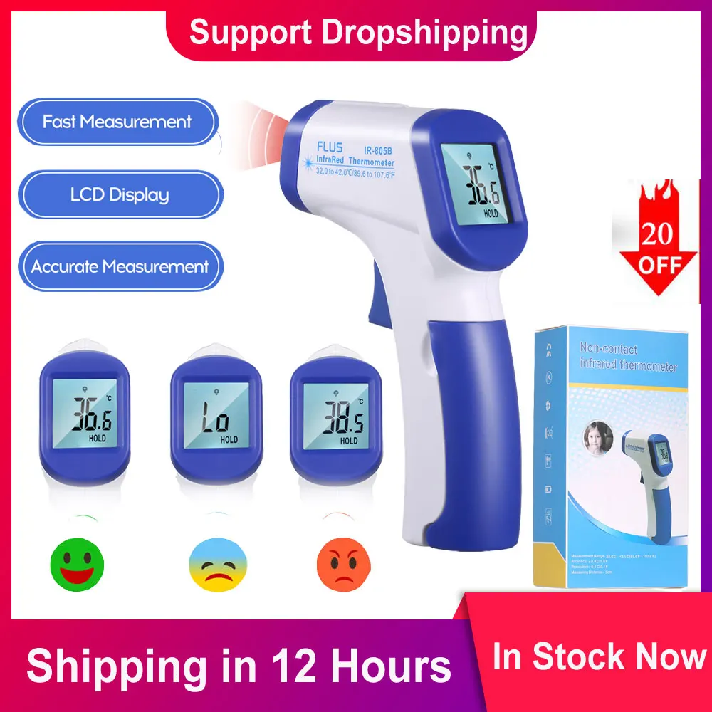 Инфракрасный термометр цифровой Бесконтактный ушной лоб температуры цифровой инфракрасный термометр для тела termometro infrarojo|Приборы для измерения температуры|   | АлиЭкспресс