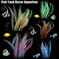 LEUM SHOP Artificial Fish Tank Aquarium Plant Kelp Soft Silicone Aquarium Ornament Fish Tank Decor Green 18cm