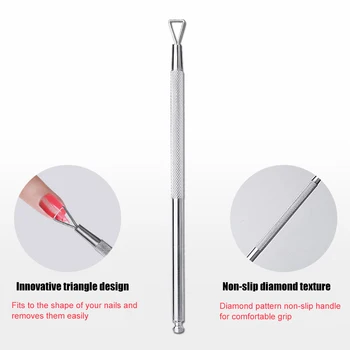 

New Stainless Steel Nail Art Unloading Manicure Art Gel Removal Tool Nail Polish Unloader Cuticle Peeling Scraper Manicure Tool