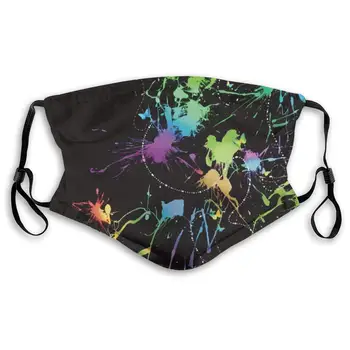 

Crazy Color Splash Ink Washable Reusable Mask, Anti Dust Half Face Mouth Mask For Kids Teens Men Women With Adjustable Ear Loops