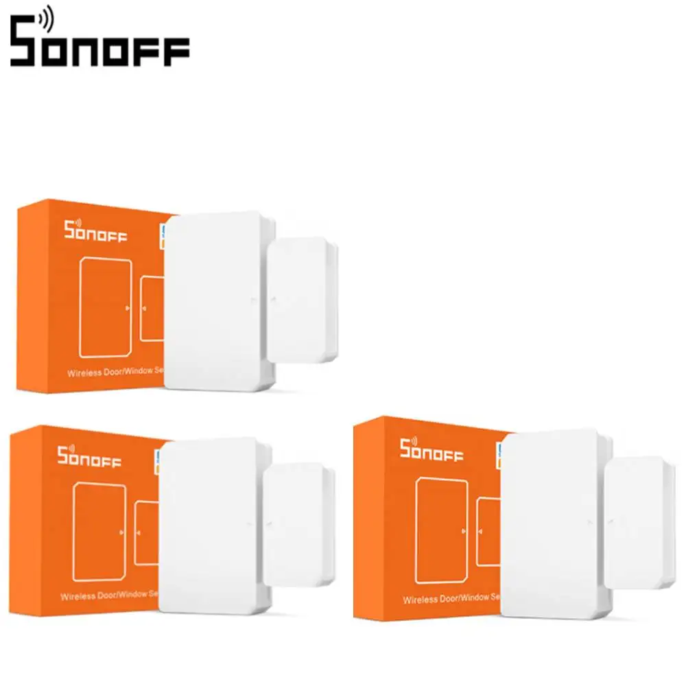 SONOFF DW2 WiFi/ SNZB-04 Zigbee Window Door Sensor Door Open/Closed Detectors EWeLink App Notification Smart Home Security Alarm sos panic button Alarms & Sensors