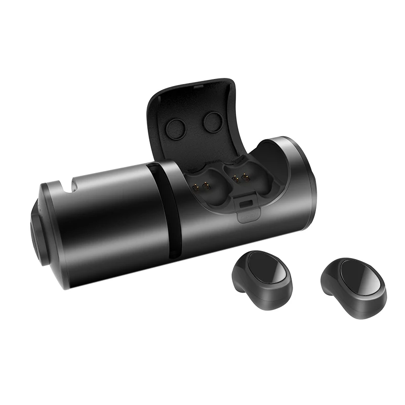 Черный CALETOP 3 в 1 Bluetooth 5,0 наушники 1200 мАч Внешний аккумулятор 3D стерео динамик Hifi наушники с микрофоном Handsfree металлический корпус - Цвет: Черный