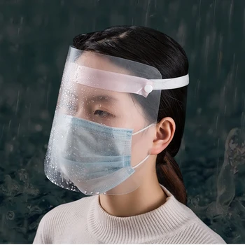

Adjustable Protective Face Hat Helmet Shield Protection Transparent Anti Splash Dustproof Protect Full Face Covering Safety Mask