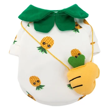 

new autumn and winter cute sweater puppy dog stereo pineapple backpack cute breathable cat chihuahua pet clothes