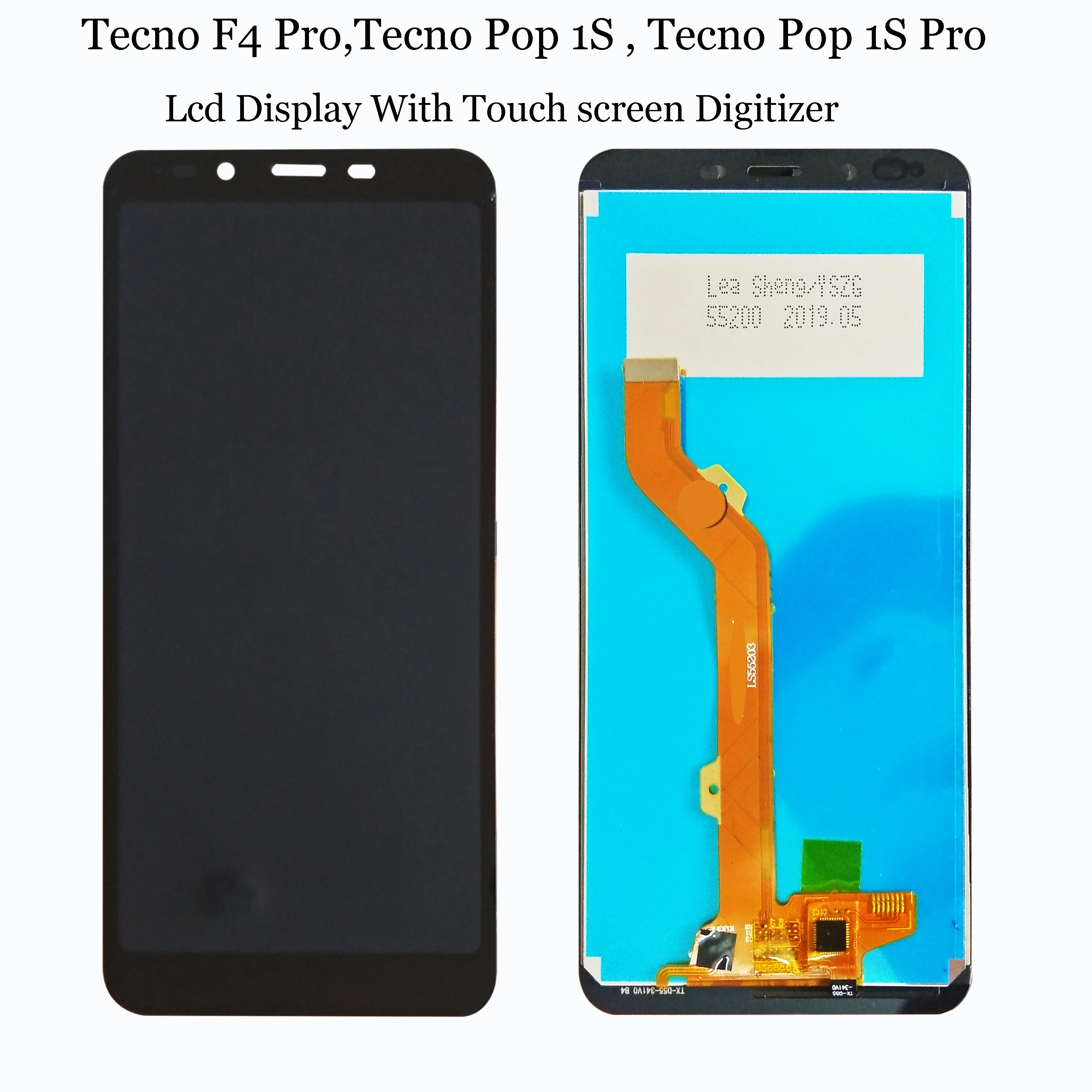 5," для Tecno F4 Pro/Tecno Pop 1S Pro/Pop 1S ЖК-дисплей с сенсорным экраном Оцифровка запчасти аксессуар