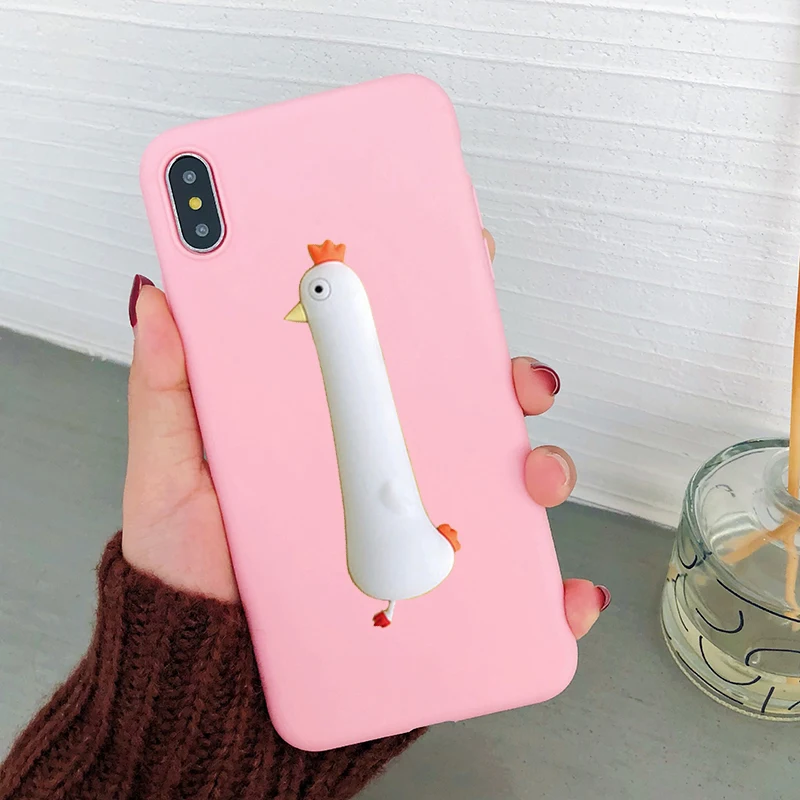 Чехол с 3D рисунком динозавра цыпленка конфет для Xiao mi A1 A2 Lite A3 mi 5X6X8 Lite 9 SE 9T Pro Coque Chicken Funda мягкий чехол из ТПУ - Цвет: Chick Pink