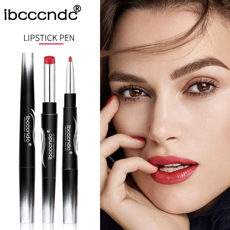 10 Colors Matte Lipstick Wateproof Double End Long Lasting Lipsticks Brand Lip Makeup Cosmetics Nude Dark Red Lips Liner Pencil 10 Colors Matte Lipstick Wateproof Double End Long Lasting Lipsticks Brand Lip Makeup Cosmetics Nude Dark Red Lips Liner Pencil