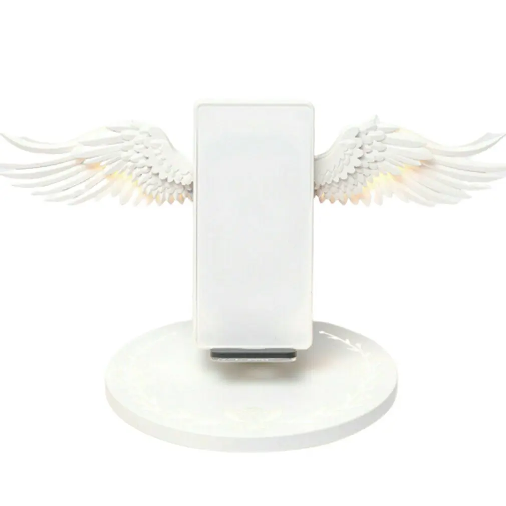 

QI Fast Charging 10W Fast Charge Angel Wings Wireless Charger Stand Dock Wireless Useful Stand for IPhone XR/XS