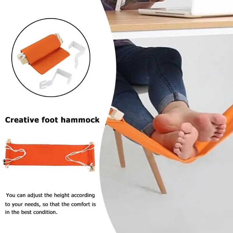 Windfall Canvas Foot Rest Hammock, Adjustable Mini Foot Rest Stand Under  Desk Home Office Suitable Under-Desk Foot Hammock Office Adjustable Home  Office Study Footrest Desk Swing 