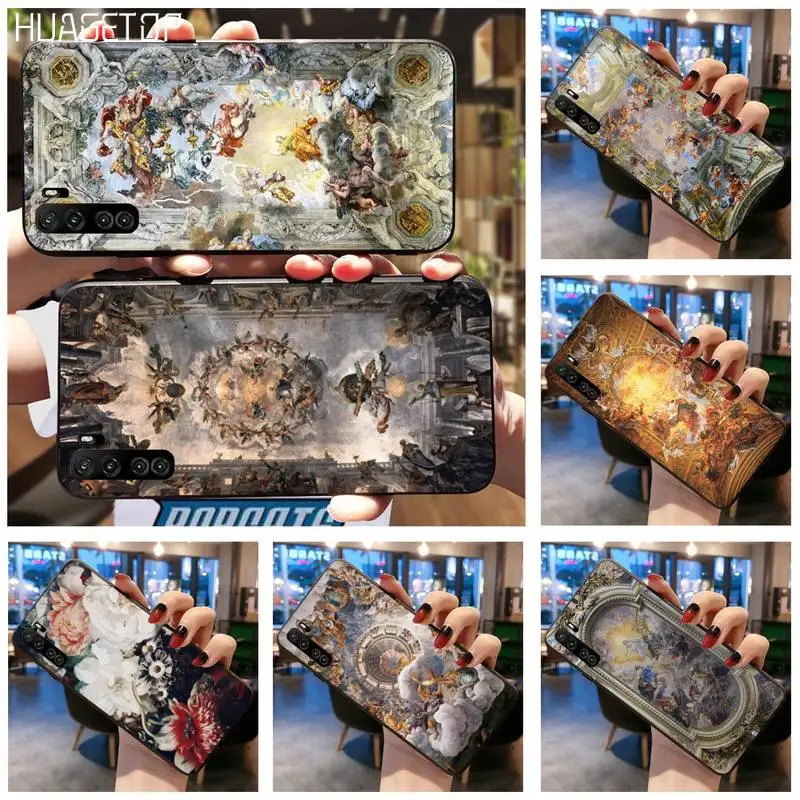 

HUAGETOP Renaissance art Painting coque Silicone Black Phone Case For Huawei Nova 6se 7 7pro 7se honor 7A 8A 7C Prime2019