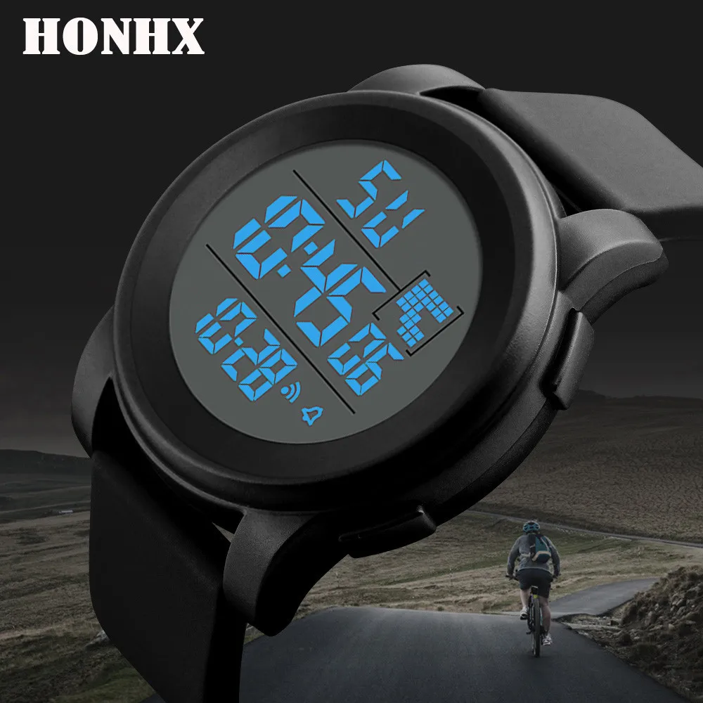 Military Men Watches Analog Digital LED Display Waterproof Silicone Watches Sport Electronic Wrist Clock Reloj Hombre homme