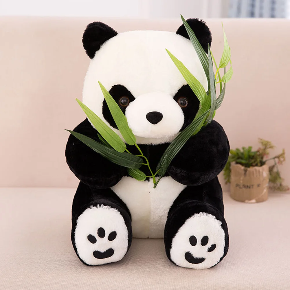 1 ребенок милый с бамбуковыми листьями панда плюшевые мягкие плюшевые игрушки заполнены подарок на день рождения плюшевая детская игрушка подарок