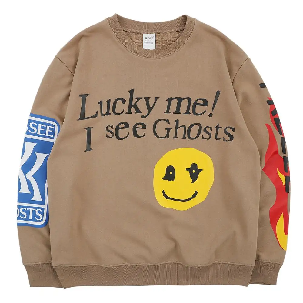 Kanye West "Lucky Me I See Ghosts" Graffiti Sweatshirt Hoodies 10