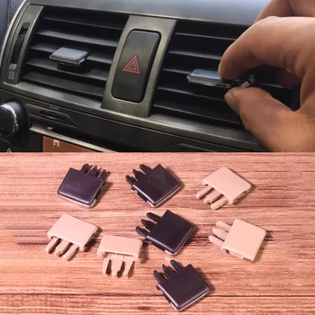 

4Pcs Car Center Dash A/C Vent Louvre Blade Slice Air Conditioning Leaf Clip Fit For Toyota Corolla 2004-2006 2007 2008 2009 2010