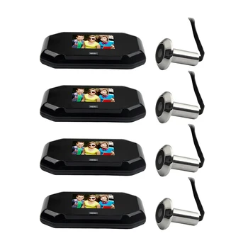 

4 Sets Hidden Wireless Visible at Night Video Doorbells Waterproof with Intercom Visible at Night and Disturb-free Function