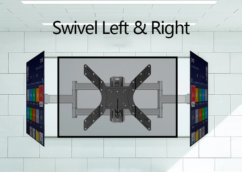 ТВ настенное крепление Поворотный кронштейн для наклона для 26-5" СВЕТОДИОДНЫЙ монитор с плоским экраном VESA 400x400 с полным движением артикуляционный удлинитель