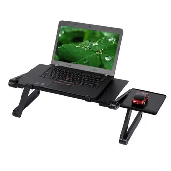 

Laptop Table Stand With Adjustable Folding Ergonomic Design Stand Notebook Desk For Netbook Or Tablet With Mouse Pad