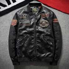2020 hombres Biker chaqueta de cuero Vintage Rock & Roll prendas de vestir Bomber Casual chaqueta de los hombres de primavera y otoño diseño motocicleta PU chaqueta de cuero