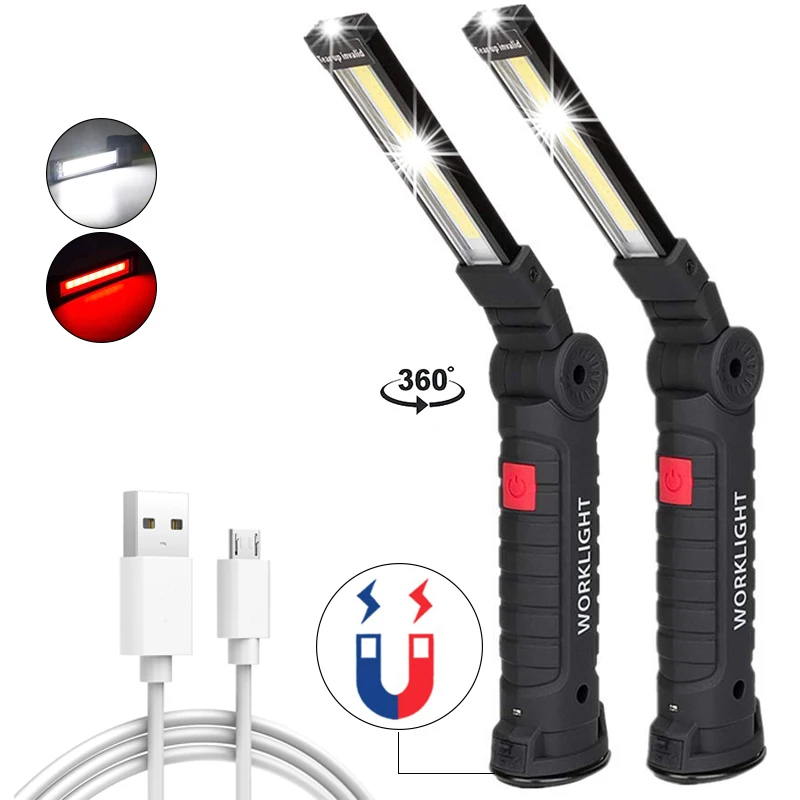 Built-in-Battery-USB-Charging-Portable-COB-Work-Lights-Super-Bright-LED-Flashlight-Bottom-with-magnet