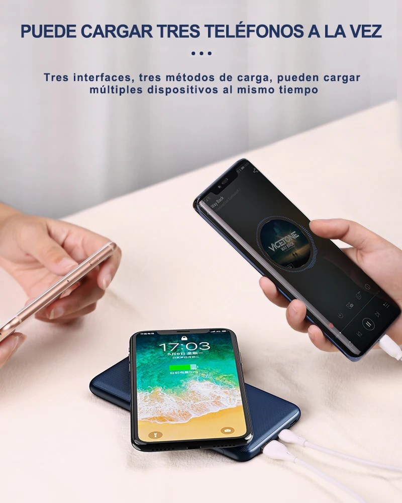Power Bank fast charging PD & QC3.0 18W - 10000 mAh external battery, portable Charger for Android & iOSTableta Power Bank fast charging PD & QC3.0 18W - 10000 mAh external battery, portable Charger for Android & iOSTableta