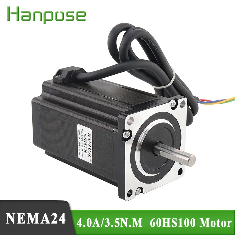 

Шаговый электродвигатель HANPOSE 5 шт., 1,8 градусов, Nema24, 60HS100, 4-проводной, нм, а, аксессуары для 3D-принтера, 60 шаговый электродвигатель